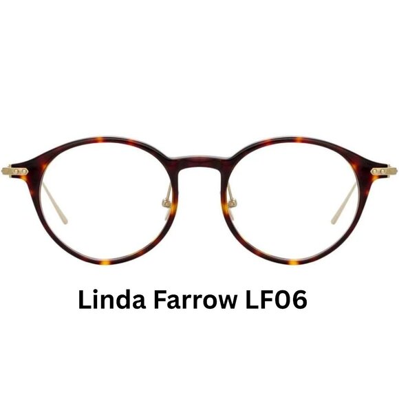 🔥 New Linda Farrow Optical LF06 Tortoise Gold Handmade Eyeglasses $895 - Picture 2 of 6